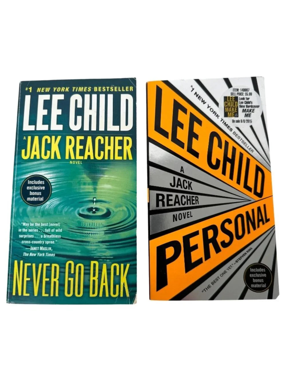 Jack Reacher Series‎ By Lee Child Lot Of 8 Paperback Books